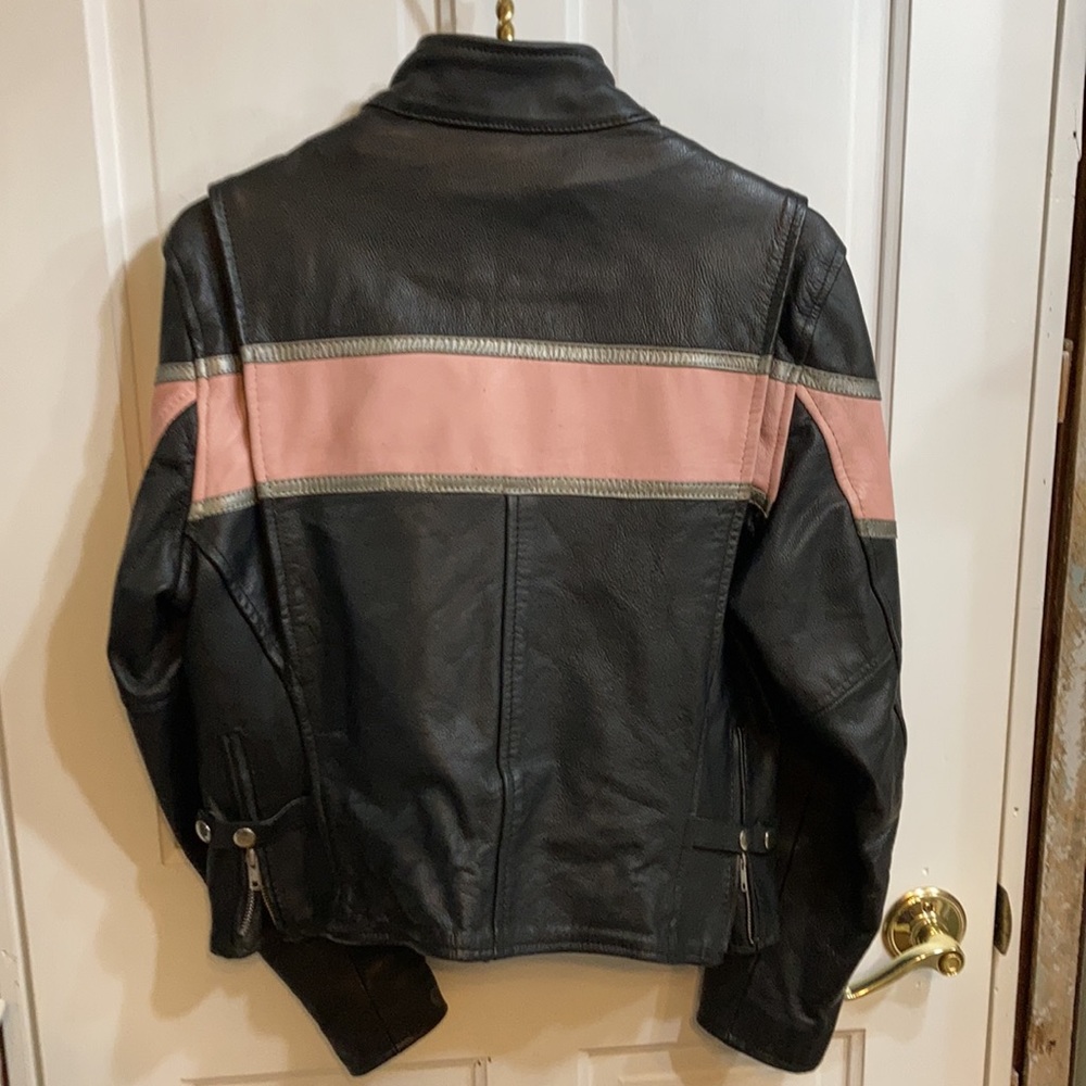 Thick Leather Motorcycle Jacket - image 2